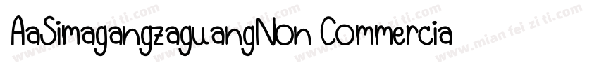 AaSimagangzaguangNon CommercialUse字体转换